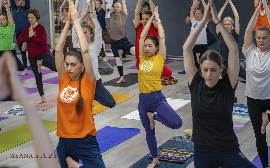 Practicing Vrikshasana